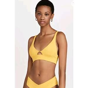 L*Space Alia Bikini Top in Bright Yellow Size Small NWT